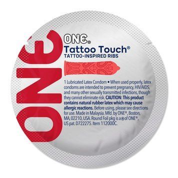 ONE Tattoo Touch Red - з ребристою поверхнею у вигляді тату ON0089 фото